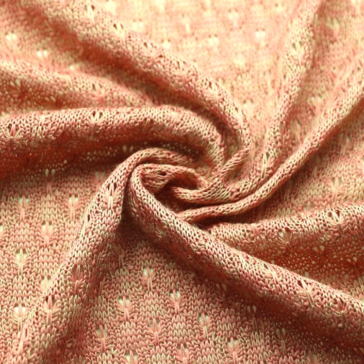 粗针单面网眼布服装面料纬编人棉粘胶蕾丝网络丝色织粗针网眼布料