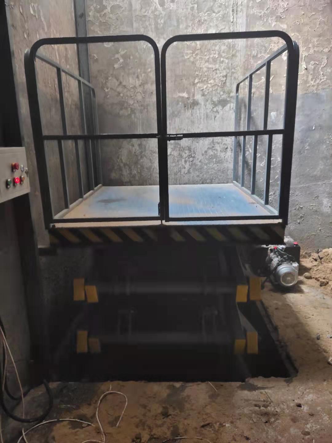 地下室固定剪叉式升降机升降作业平台升降货梯