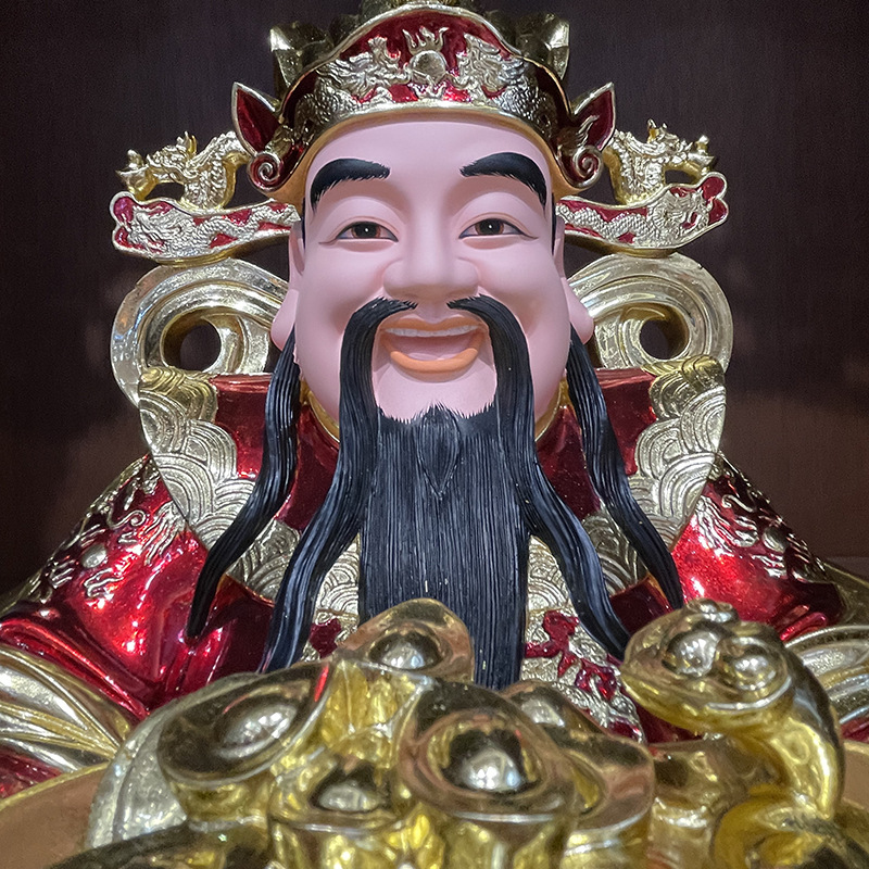 树脂财神爷佛像供奉神像家用店铺开业财神像文财神武财神摆件