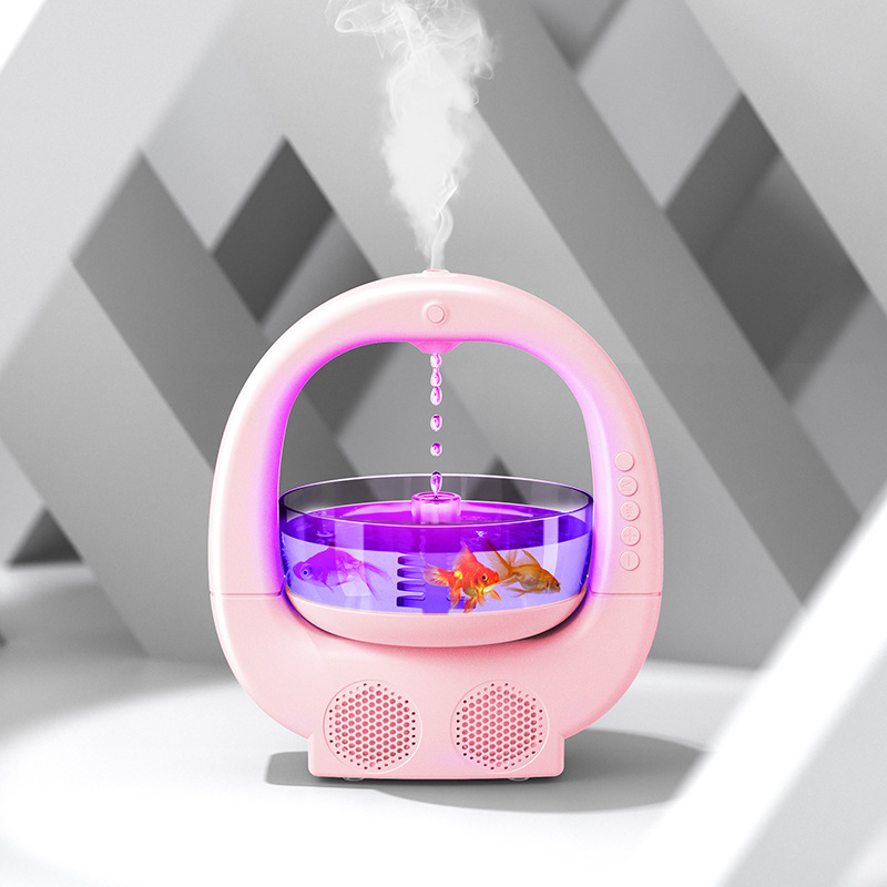 2024 New Anti-Gravity Humidifier Household Desktop Colorful Lantern Cross-Border Electrical Appliance Bluetooth Speaker Fish Tank