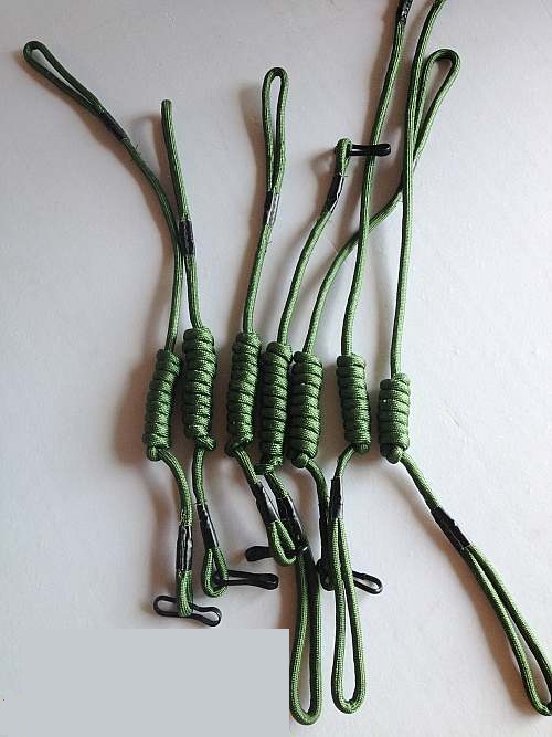 复古怀旧结实军款钥匙绳老式纲绳军绿色钥匙扣野外生存装备100cm