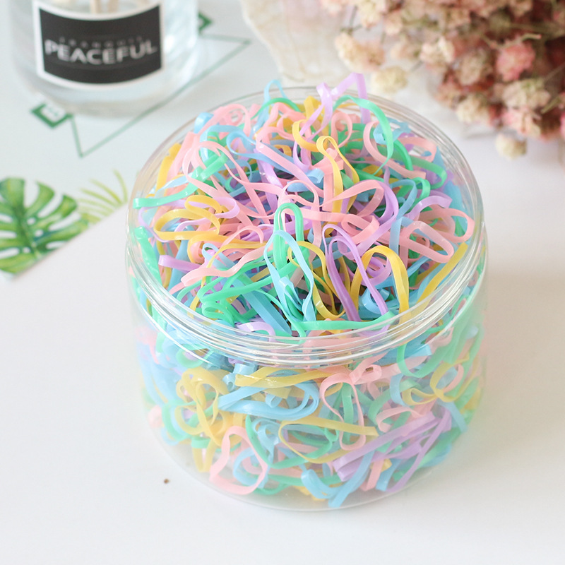 Hot Canned Hairtie Simple Disposable Rubber Band Wholesale Little Girl Headdress High Elastic Hair Band Children's Hair String
