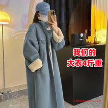 冬季大衣宽松加厚长款机车服羊羔毛皮毛一体外套女外套女潮