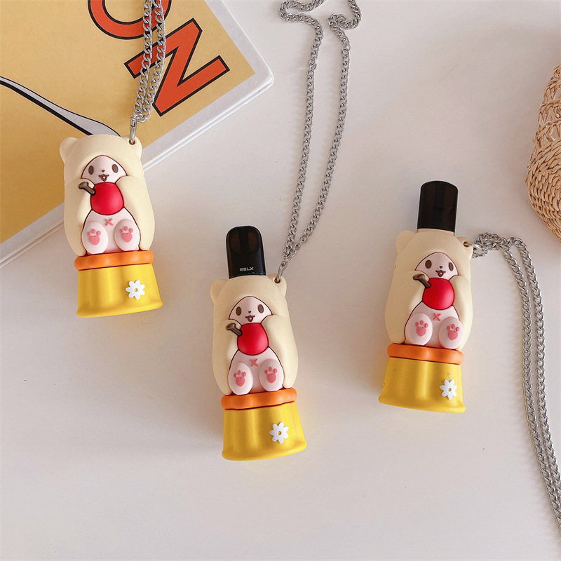 可爱披风熊relx4代/5代保护壳烟杆套悦刻电子烟雾器收纳柚子1/2代