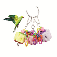 外贸热销 鹦鹉磨牙石玩具 矿物质鹦鹉玩具 鸟用品鹦鹉啃咬玩具