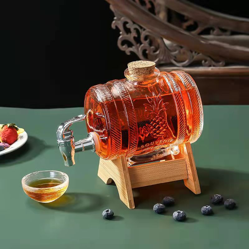 泡酒玻璃瓶abs龙头2斤泡酒桶红酒洋酒瓶白酒瓶果汁可乐啤酒桶家用