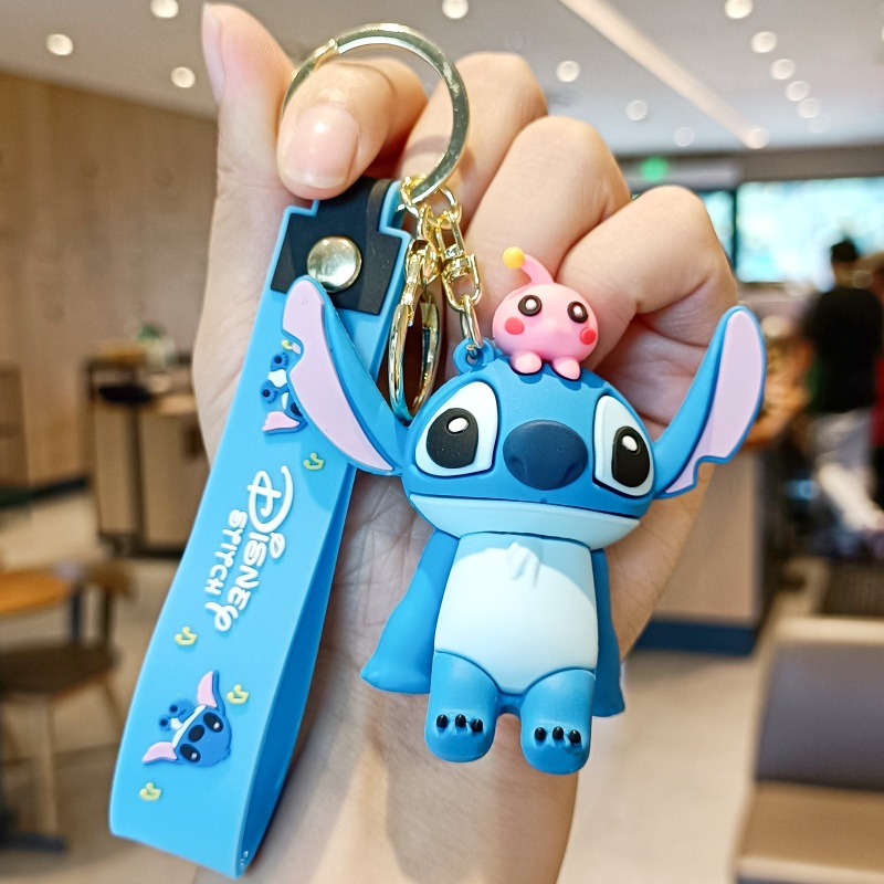 Creative Stitch Cartoon Doll Keychain Bag Car Key Chain Pendant Crane Machine Girls Gift Wholesale