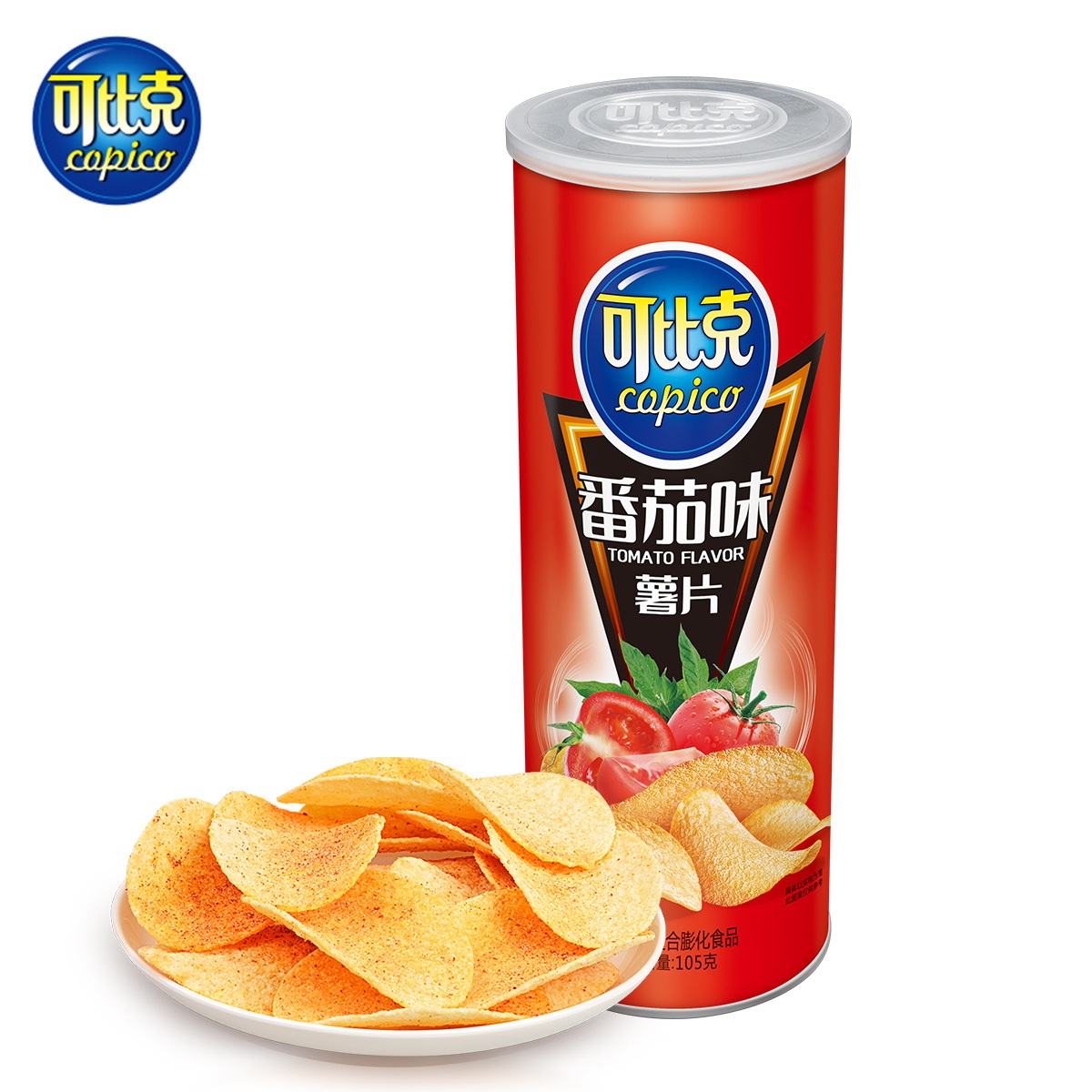 可比克原滋味青瓜薯片105g*5罐装多味组合办公室宿舍学生休闲零食