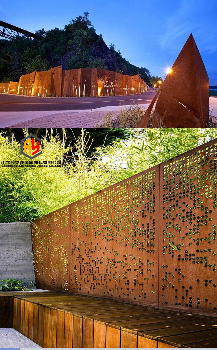 现货销售q235nh耐候板 耐候钢板雕刻加工 镂空 雕花做锈