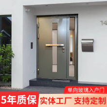 断桥单向玻璃入户定制防盗门铸铝甲级平开门防盗家用子母安全门