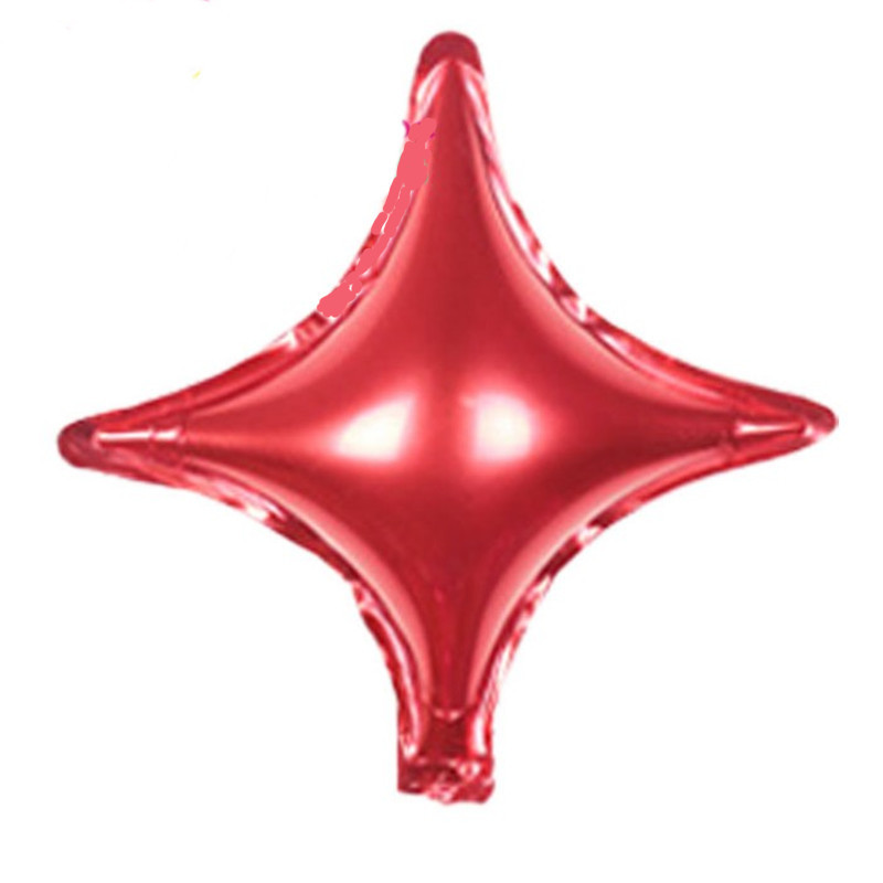 10寸四角星铝膜气球结婚房装饰会场布置生日派对小号四星气球批发