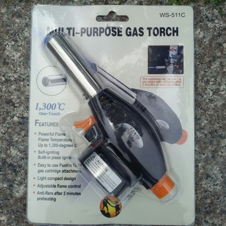511c Outdoor Portable Buckle Flame Gun-Head Barbecue Baking Tool Igniter Flame Gun Can Pour Fire