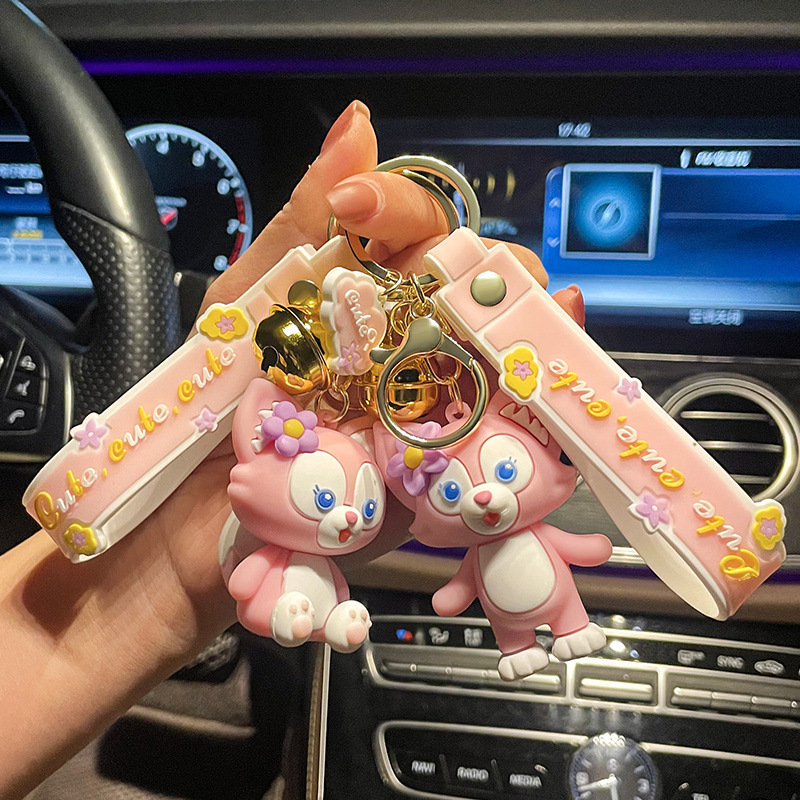 linebel keychain pendant yiwu small commodity crane machine fox doll boutique gift key ring pendants