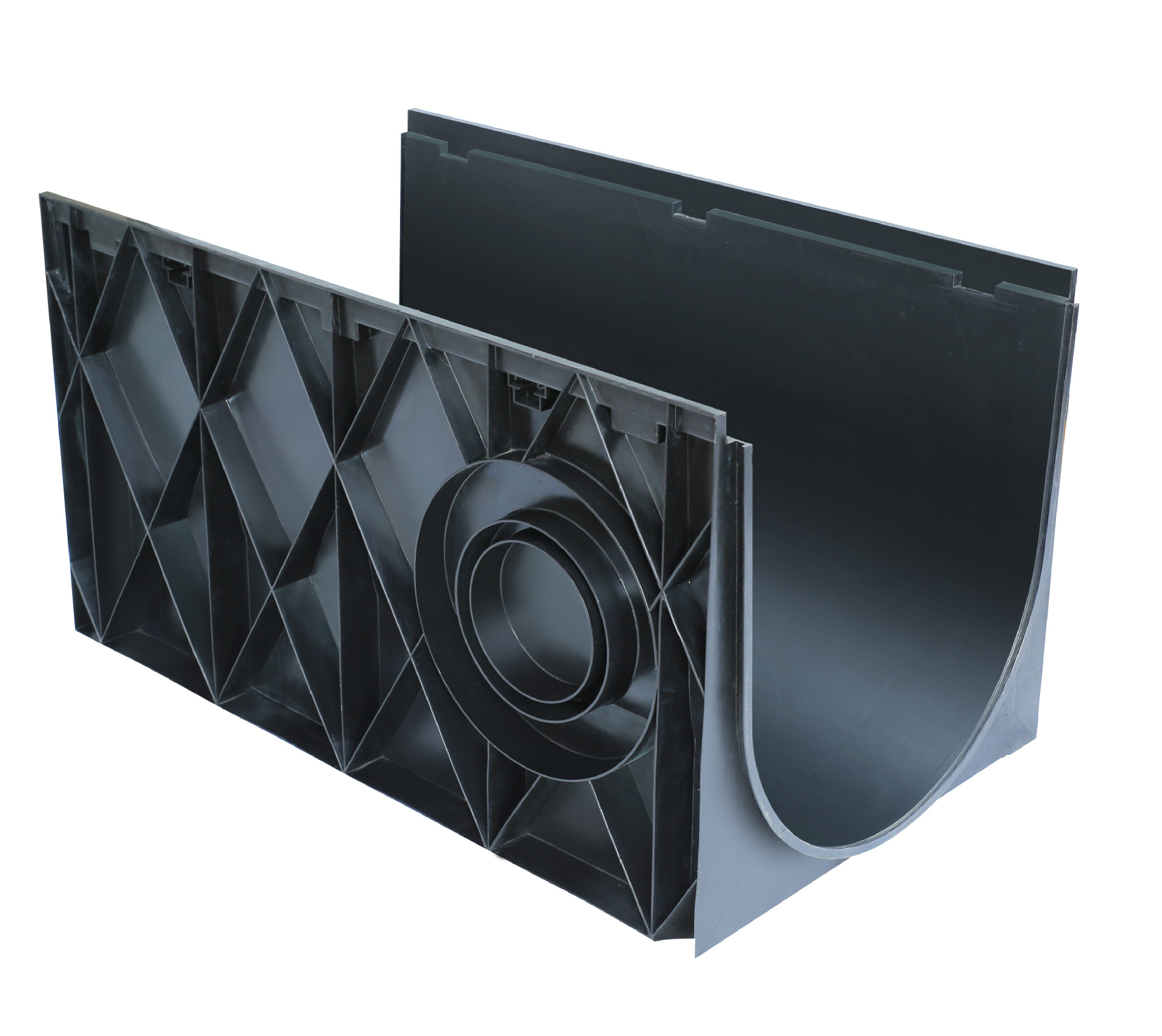 hdpe塑料排水沟一体式u型成品塑料排水沟100500花园小区排水系统