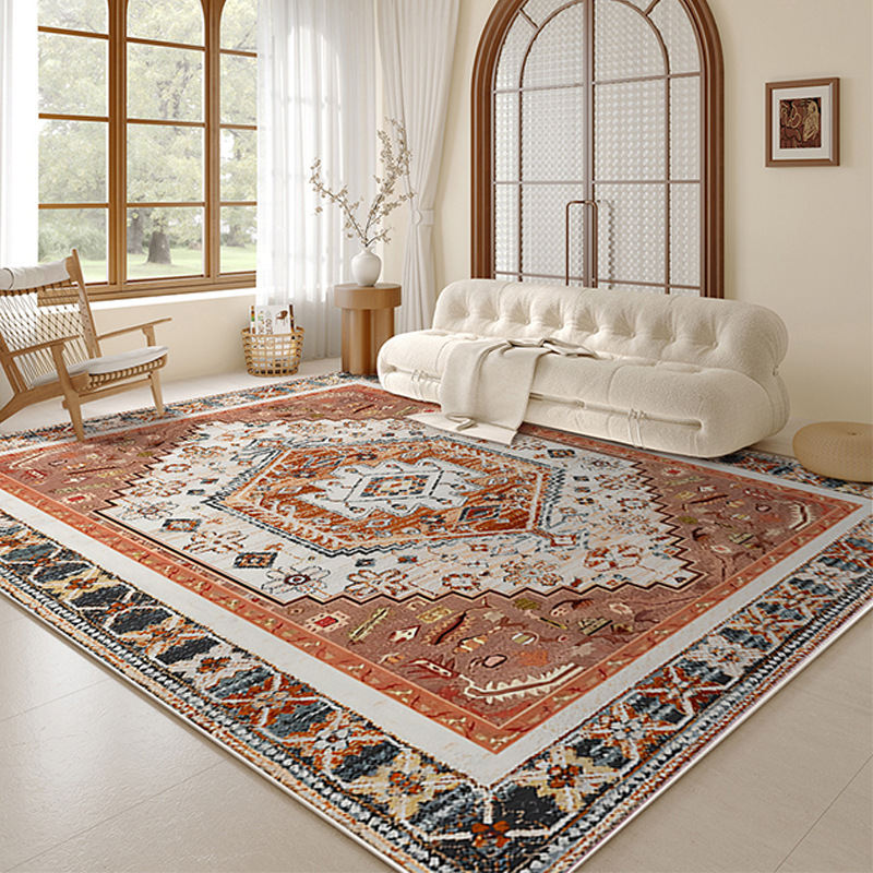 跨境仿羊毛地毯法式唯美客厅地毯耐脏易打理沙发茶几忙铺防滑地毯