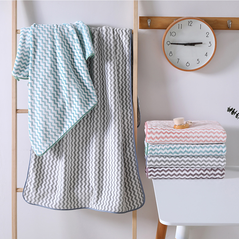 淘气宝贝 珊瑚绒毛巾 定制批发浴室柔软吸水成人毛巾经编暖绒