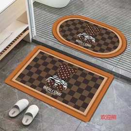卡通可爱熊浴室地垫硅藻泥吸水垫卫生间门垫厕所门口防滑速干脚垫