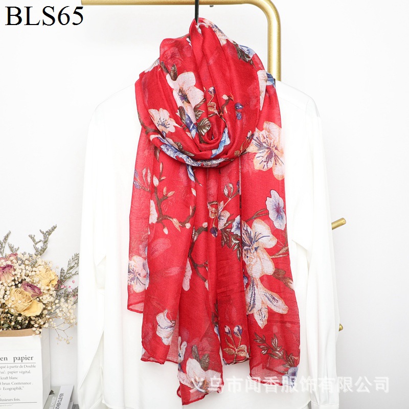 Mother's Scarf Female Autumn and Winter Wild Warm-Keeping and Cold-Proof Long Scarf Middle-Aged and Elderly Voile Cotton Neck Scarf