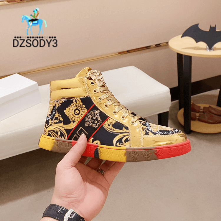 高版本外贸原单秋冬新款高帮鞋美杜莎男鞋百搭潮流韩版休闲板鞋子