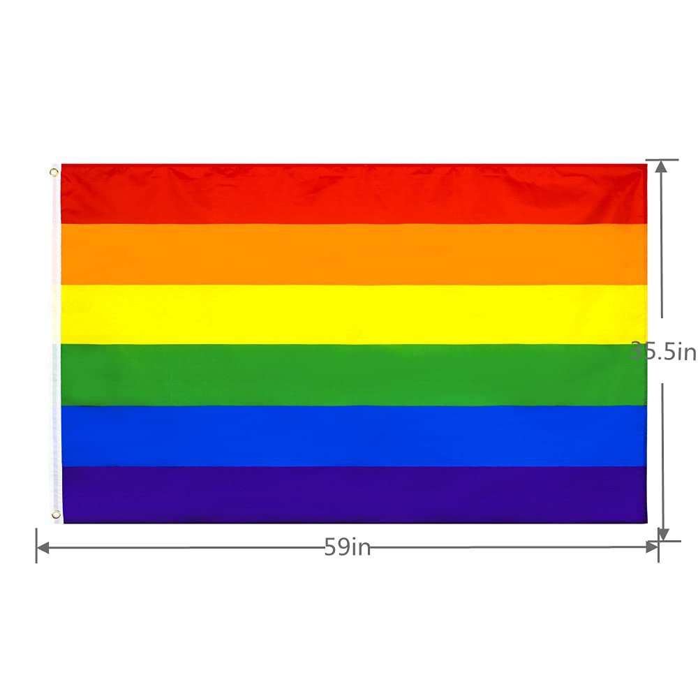 跨境彩虹旗4号六色旗 源头厂家供应同性恋lgbt骄傲旗帜现货90*150