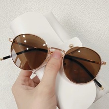 2022新款圆框太阳镜 时尚潮人金属遮阳墨镜女个性防紫外线眼镜
