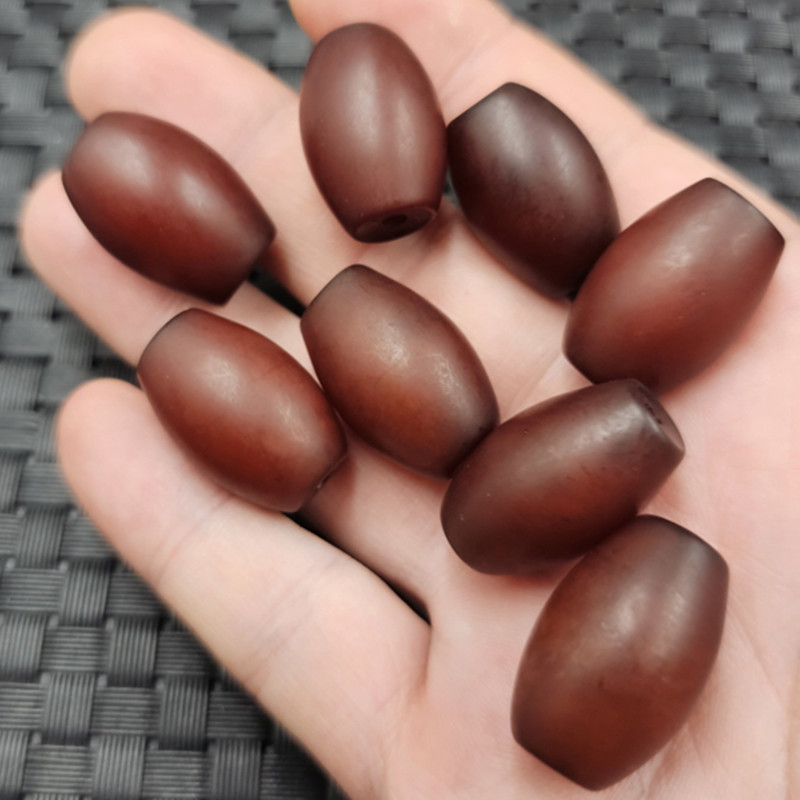 16*23毫米荧光浮盐水蜜蜡桶珠散珠人造老蜜蜡路路通珠子饰品配件