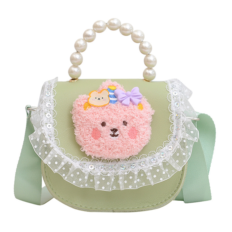 Fashion New Trendy Children's Bag Pearl Handbag Personalized Cute Messenger Bag Shoulder Bag Accessories Bag Women's Bag