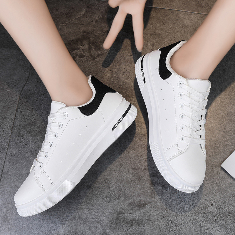 Platform White Shoes Women's Summer New Fashion White Student Shoes Sneakers Casual Shoes Cross-Border Foreign Trade