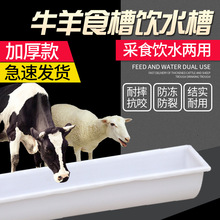 羊槽食槽加厚塑料长条养羊牛用饮水塑胶牛槽子养殖设备喂羊的槽子