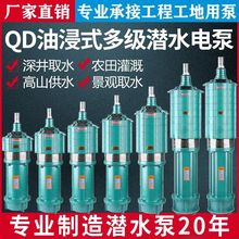 QD多级潜水泵220v家用农用灌溉高扬程大流量深井一寸两寸380v三相