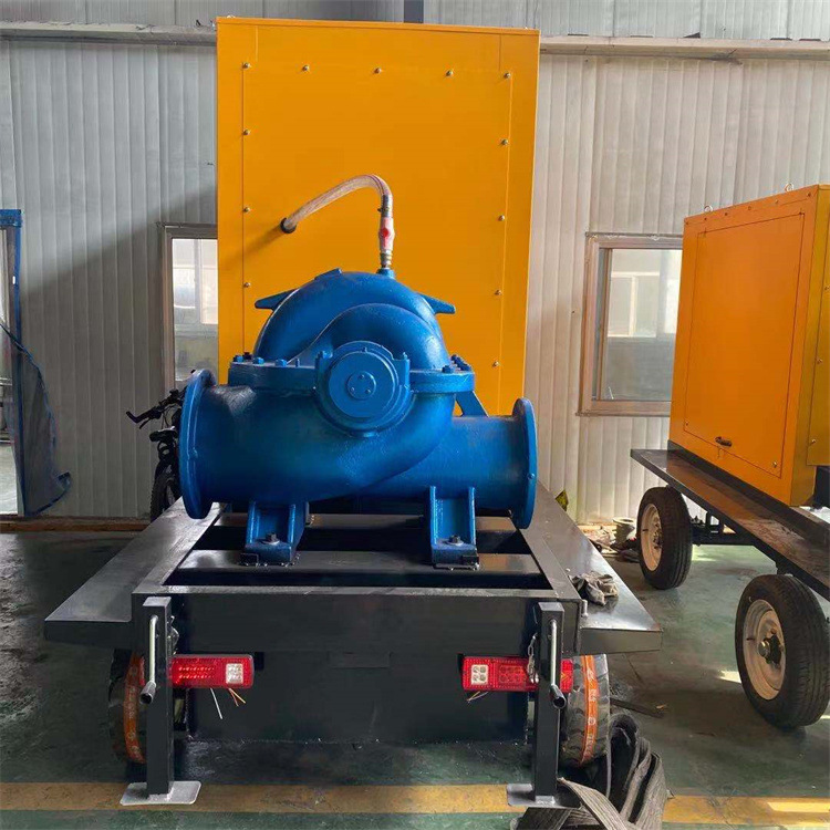 防汛泵车抢险排涝防汛柴油排水泵大流量替水排污泵移动式排涝泵车