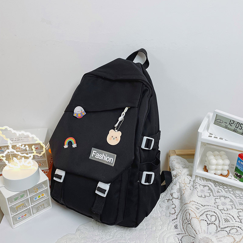 Partysu Schoolbag Female Ins Korean High School Primary School Student Junior High School Student Three to Grade Five, Grade Six Large Capacity Backpack