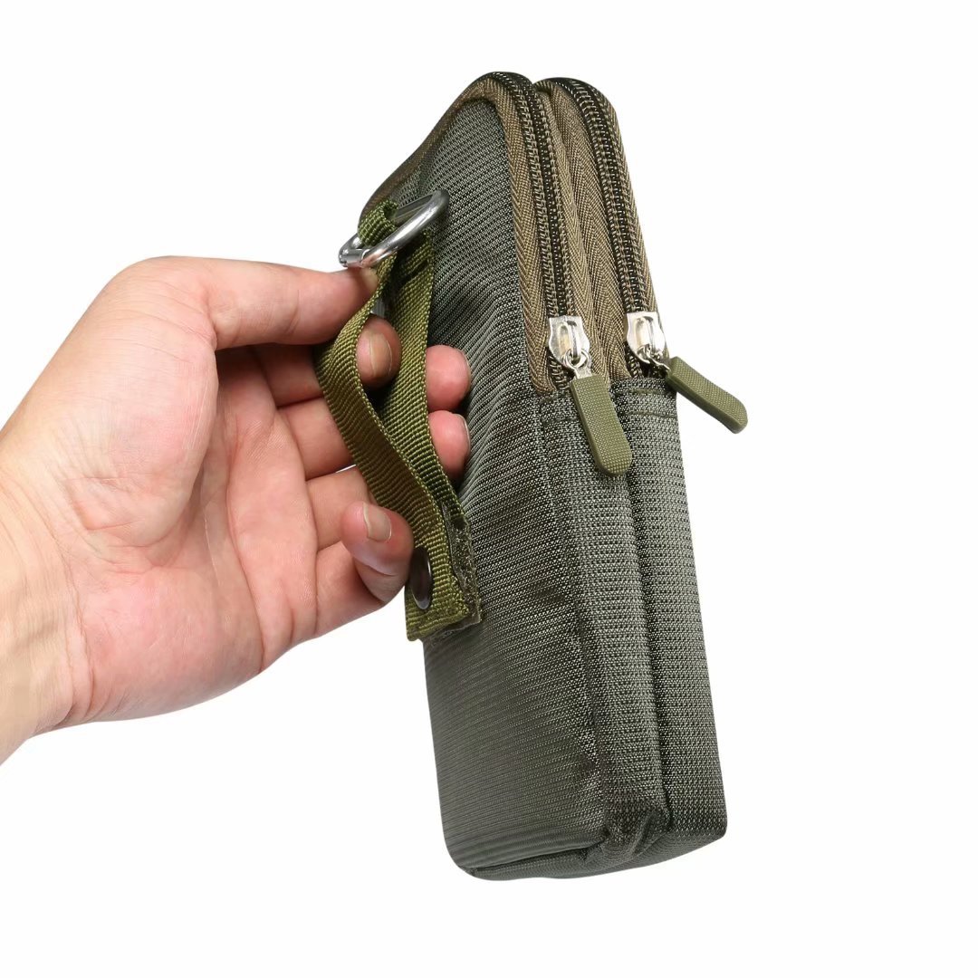 适用于iphone12 11 pro max xr xs 876 s21 s20s10双拉链休闲腰包