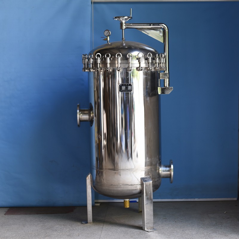 厂家直销非标定制不锈钢夹套过滤器保温过滤器大流量八袋式过滤