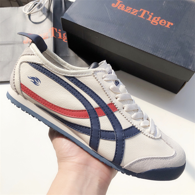商场同款jazztiger爵仕虎2022春款低帮鞋真牛皮休闲男生阿甘板鞋