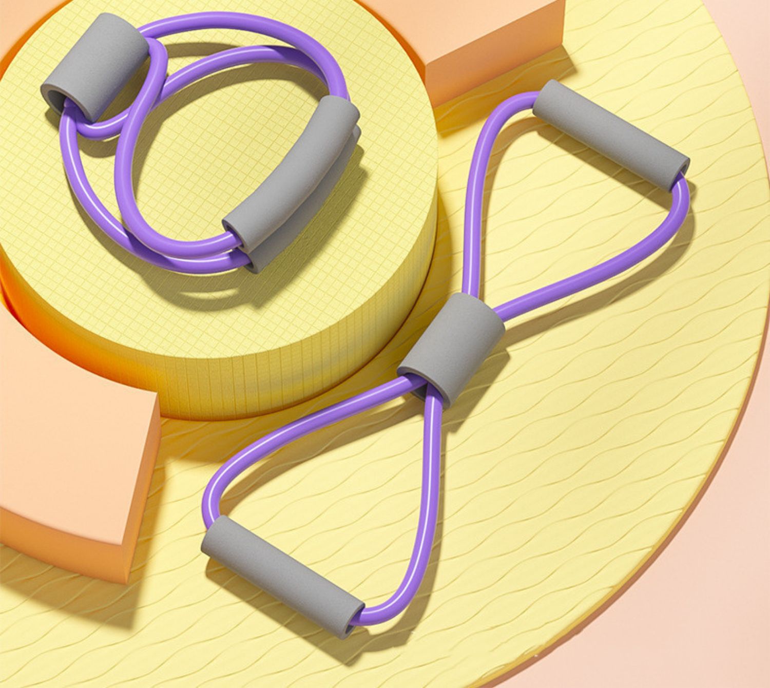 8字拉力器扩胸健身带弹力带瑜伽器材女练开肩美背拉伸器8字拉力绳