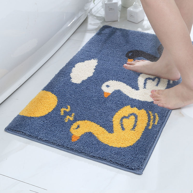 Cartoon Bathroom Toilet Absorbent Non-Slip Carpet Floor Mat Living Room Entrance Simple Home Bedroom Doormat Generation