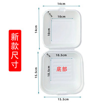 一次性打包盒饭盒餐盒餐具可降解甘蔗浆450ML连体打包盒8寸3格盒