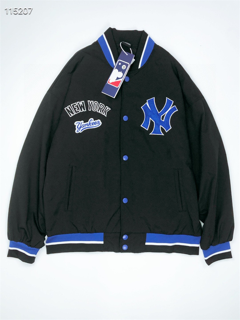 2022春季新款韩版mlb洋基队刺绣字母 ny宽松立领情侣款棒球服外套