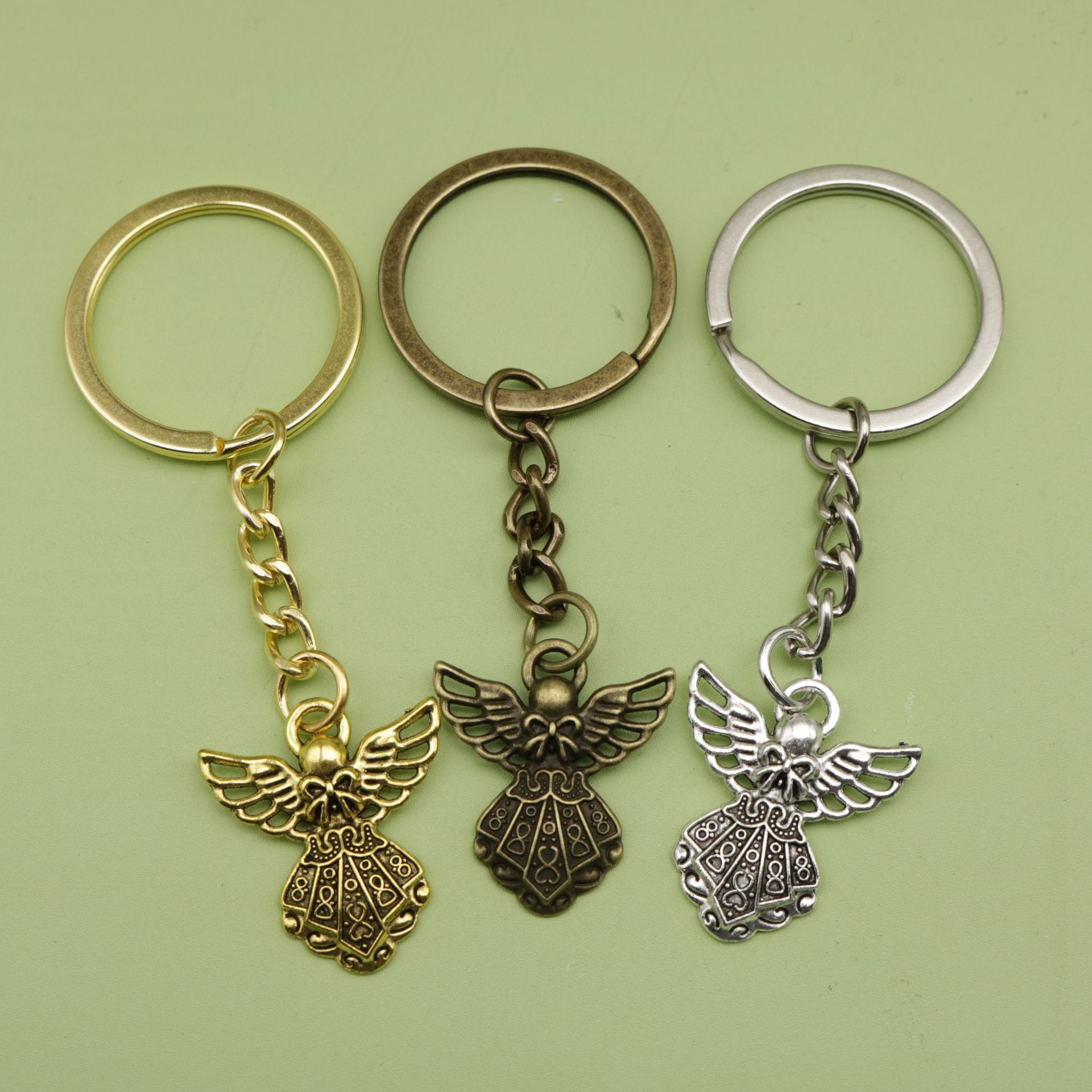 temu速卖通shein希音亚马逊外贸爆款饰品简约天使钥匙扣挂件-阿里巴巴