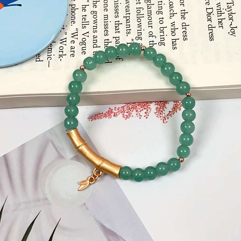 New Chinese Exquisite Jade Hare Bracelet for Women Ins Special-Interest Design Good-looking Crystal Fu Character Bracelet Ornament Wholesale