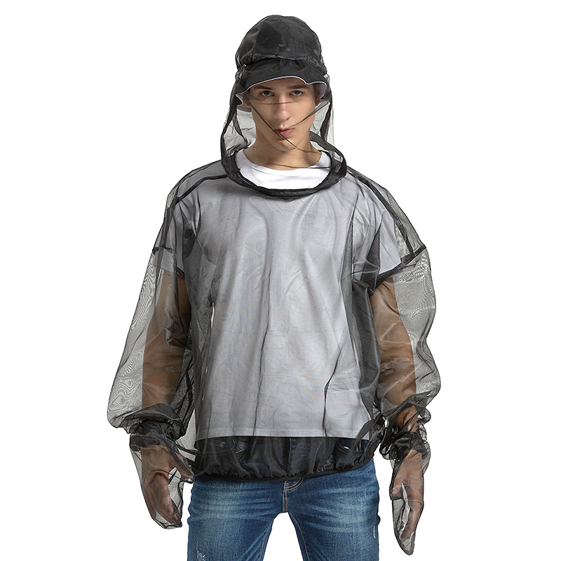 6万件厂家户外野钓探险网纱防蚊衣公园瑜伽运动防蚊虫叮咬衣服裤子