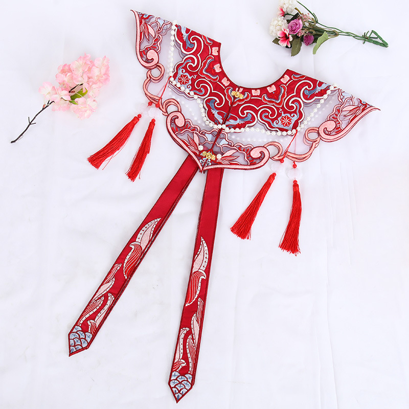 汉服云肩披肩古风镂空绣花婚礼汉服明制云肩披肩单卖刺绣坎肩织锦