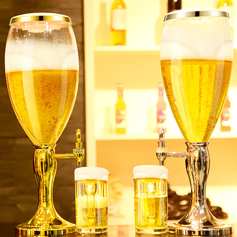 扎啤桶网红5升啤酒炮3升商用扎啤容器可乐桶创意发光酒炮酒吧专用