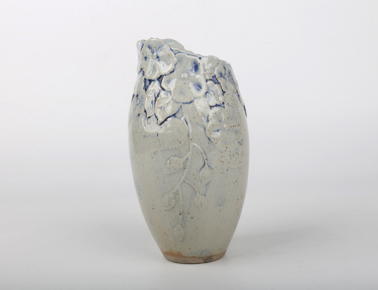 德化实力工厂青花陶瓷粗陶手绘高温透气彩绘多肉花盆老桩盆群生盆