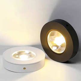 超薄明装小射灯cob免打孔吸顶筒灯防眩客厅led家用迷你小明装射灯