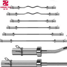 二代奥杆大孔专业1.8米2.2米直杆1.2米曲杆举重健身房家用杠铃杆