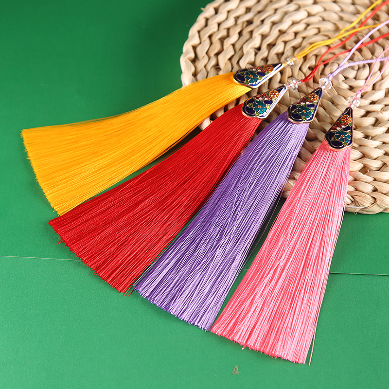 古风流苏景泰蓝水滴帽穗子民族风吊坠汉服压襟配饰中国风吊穗挂件