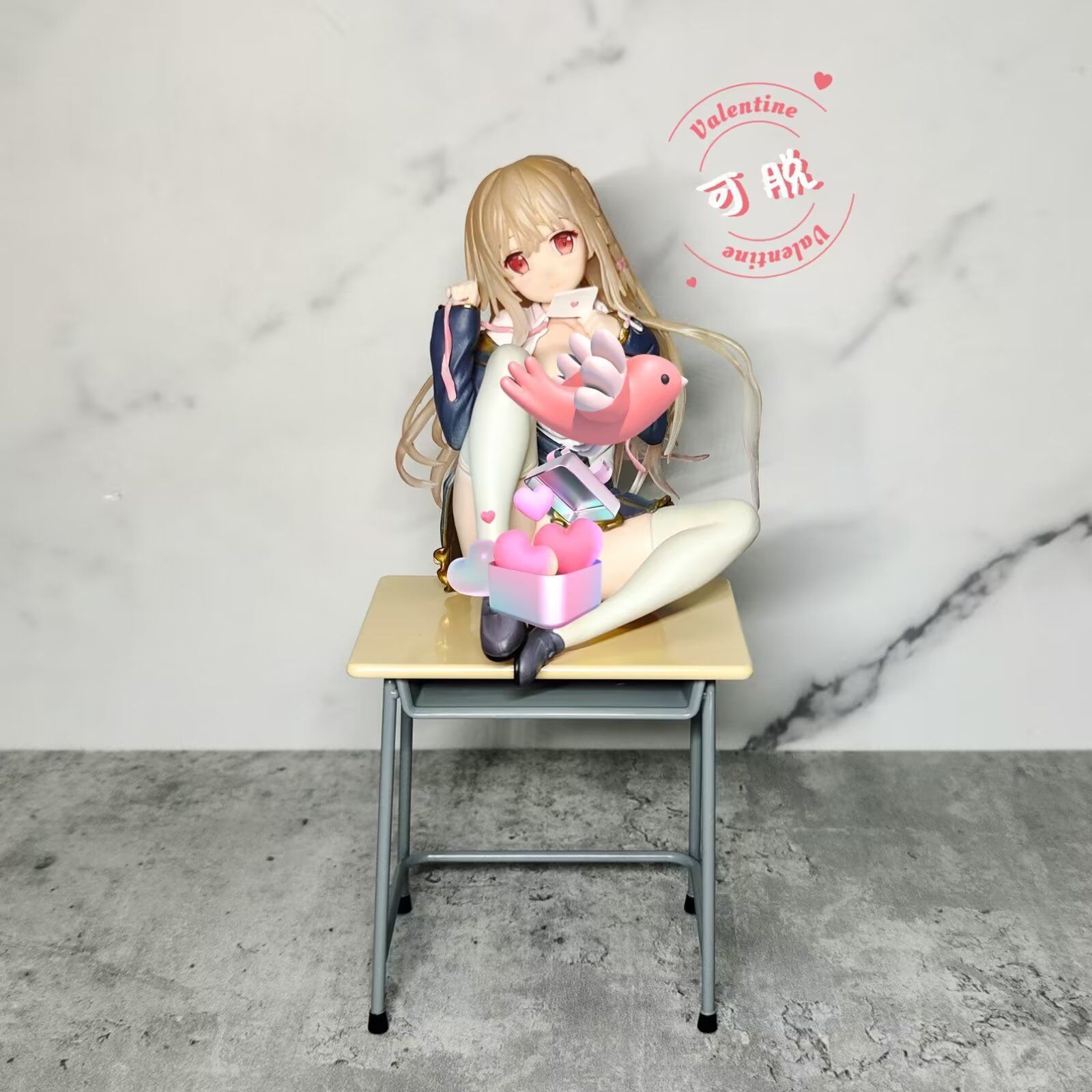 美少女 系列 妈见打 课桌 前田栞 坐姿 盒装手办公仔摆件模型批发