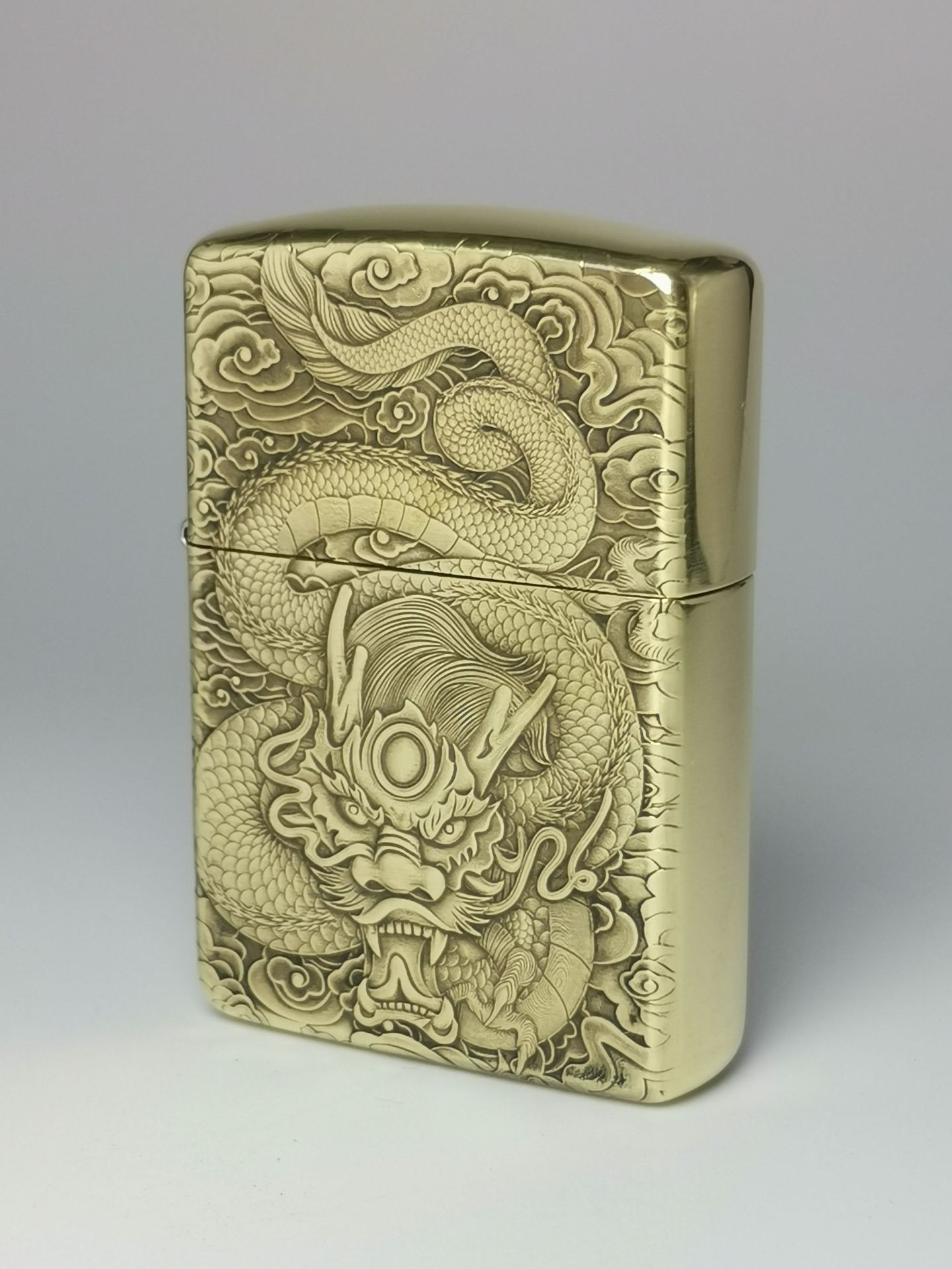 zippo打火机 zippo飞龙在天diy 蝎子雕刻zippo168盔甲打火机